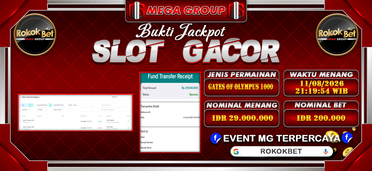 Bukti JP situs Rokokbet hari Selasa, 11 Agustus 2026