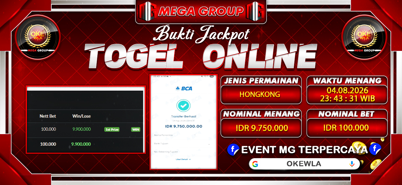 Bukti JP situs Okewla hari Selasa, 04 Agustus 2026