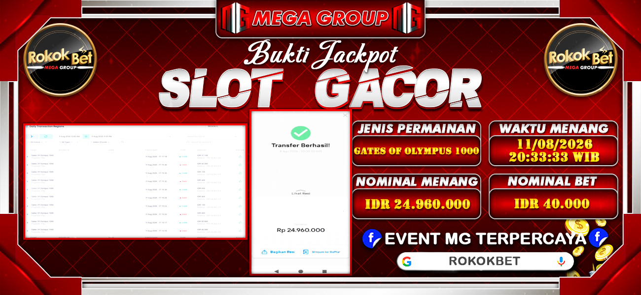 Bukti JP situs Rokokbet hari Selasa, 11 Agustus 2026